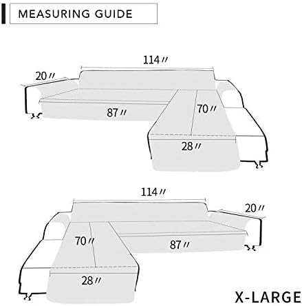 Easy-Going Reversible L-Shape Sectional Couch Cover, Dark Gray - Image 7