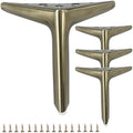 7 inch/18cm Brushed Bronze Color Metal Furniture Legs Set of 4 by Smaxcn