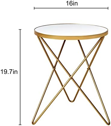 HLR Modern Round Side Table, End Table - Image 2