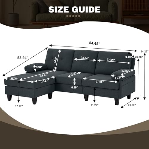 84" L‑Shaped Sectional Sofa - Image 2