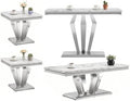 Henf 4 Piece Living Room Table Set, Faux Marble Coffee Table & Console Table & by Henf