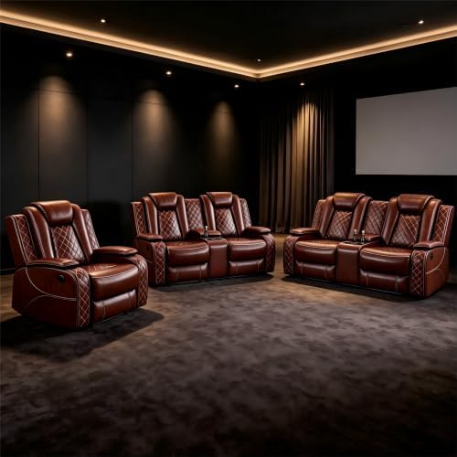 Leather Power Recliner Sofa Set - Image 2