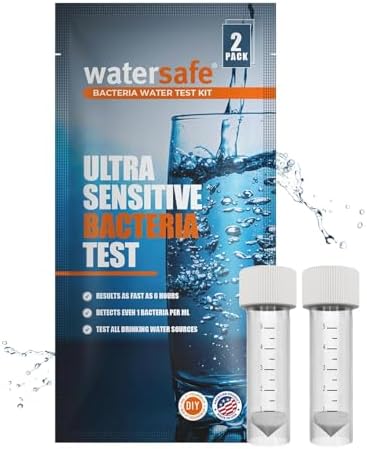 Watersafe® Bacteria Water Test Kit – USA-Made – Results as Fast as 6 Hours – by Watersafe