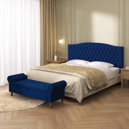 Furpopup Velvet King Size Headboard Only, Upholstered Wall Mount - Image 3