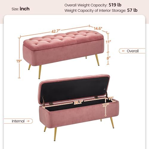 Yaheetech Storage Ottoman Bench - Image 3