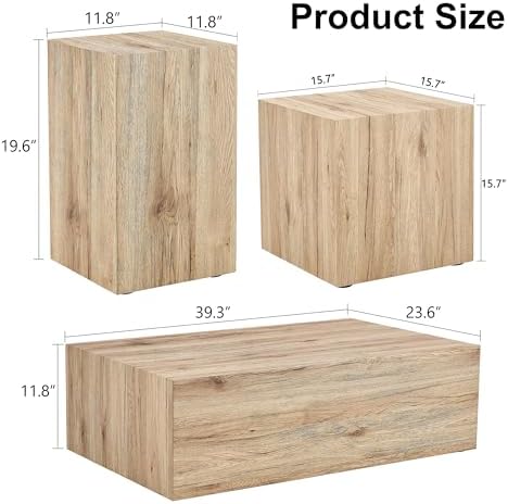 Modern Faux Marble Coffee Table Set - Image 2