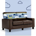 Serta Palisades 61" Track Arm Sofa, Durable Bonded Leather, Soft Pillow Back by Serta