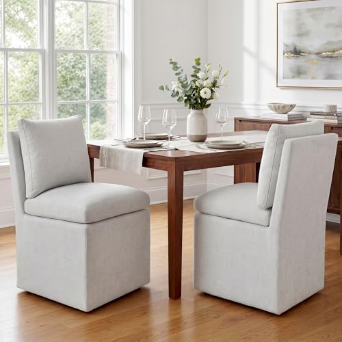 DUHOME Upholstered Armless Dining Chair - Image 3