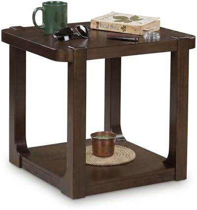 Signature Design by Ashley Breckington End Table, Dark Brown Side Table by Unknown