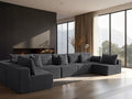 168" Cloud Sectional Couch, Comfort U Shaped Sofa by VYUXWO