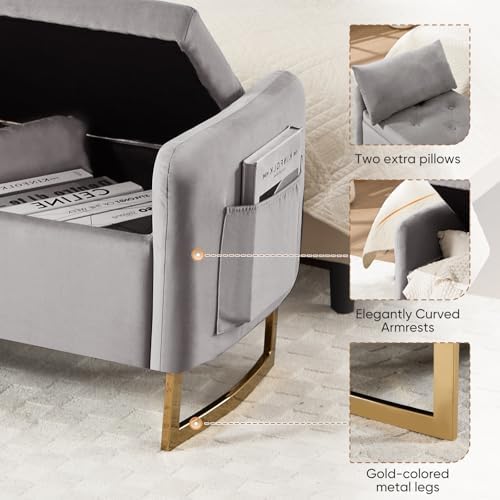 48" End of Bed Bench, Modern Storage Bench - Image 5
