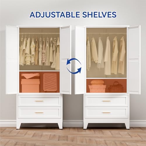 COFaR Metal Armoire Wardrobe Closet - Image 6