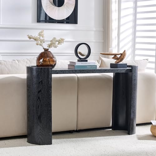 LKTART 53" Black Console Table for Entryway, Couch Tables Behind Sofa, - Image 7