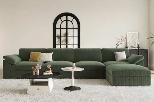 EASE MOOSE Oversized Sectional Modular Deep Seat Green Sectional Couch - Image 3