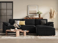EASE MOOSE Black Sectional Modular deep seat Sofa, L Shape Sectional Couch by EASEMOOSE