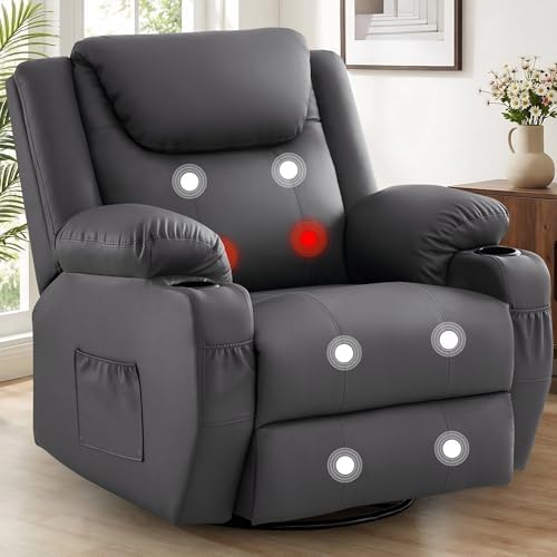 Korser Oversized Recliner Chair, 360° Swivel Recliner by KORSER
