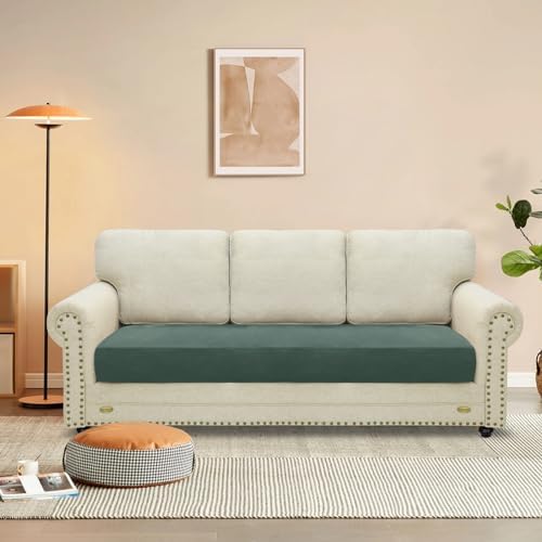 MAXIJIN Velvet Stretch Couch Cushion Covers Soft Sofa Cushion Cover Replacement - Image 2