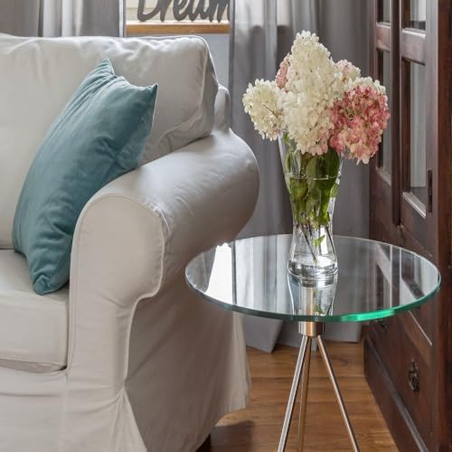 Dulles Glass 14" Round Glass Table Top, 3/8" Thick Clear Tempered Replacement - Image 2