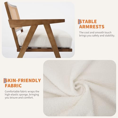 GarveeHome Mid-Century Farmhouse Accent Chair - Image 3