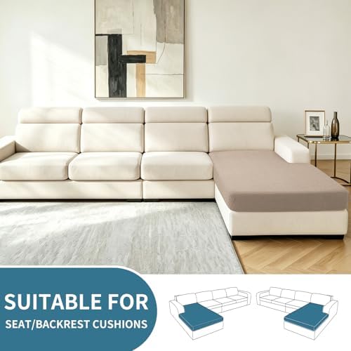 XINEAGE Stretch Chaise Cover for L Shaped Sofa Individual Sofa Slipcovers - Image 2