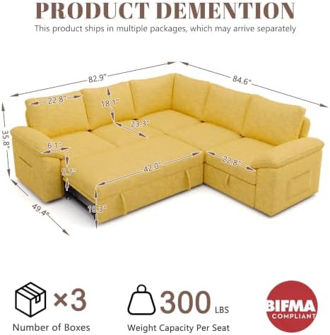 85'' Modular Sectional Sofa - Image 3