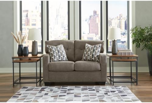 Signature Design by Ashley Mahoney 2-Seater Loveseat, Chocolate Brown - Image 2
