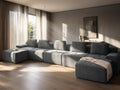 196" U Shaped Oversized Boneless Couch, Comfort Cloud Sectional Couches by VYUXWO