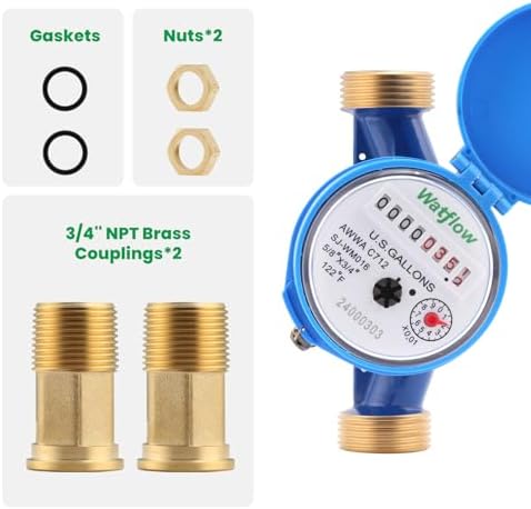 DN20 Water Meter 3/4" NPT, AWWA C712 Certification Gallon Water Flow Meter - Image 2