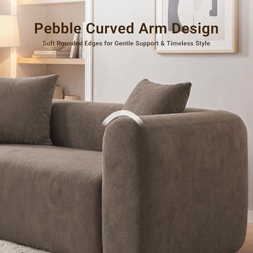 Claiks 106" Cloud Boneless Couch, L-Shaped Sectional Sofa, Light Grey - Image 4
