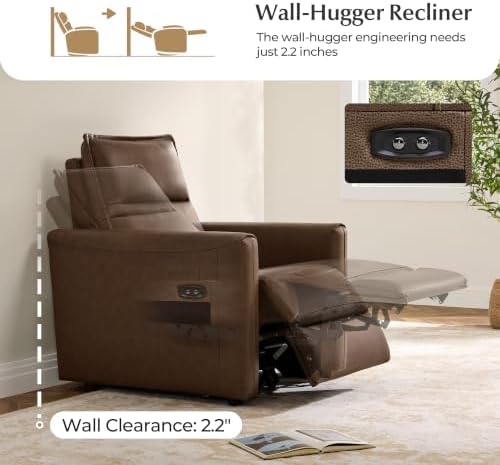 CHITA 3 Set Luxury Oversized Genuine Leather Power Recline SOFE - Image 4