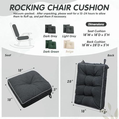 YZ HOME Jumbo Rocking Chair Cushion - Image 2