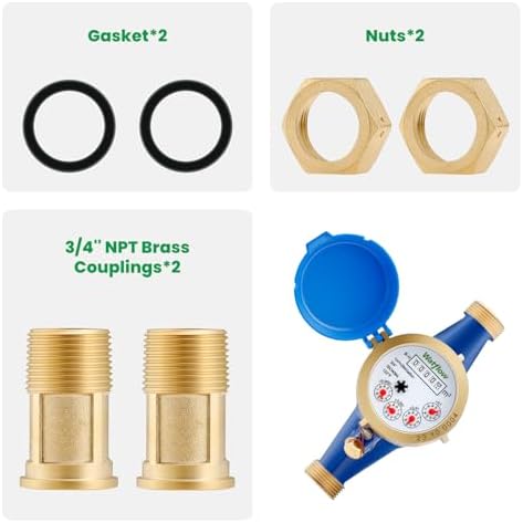 DN20 Water Meter 3/4" NPT, ISO4064 Certification Cubic Water Flow Meter - Image 4