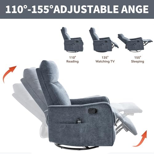 Manual Swivel Rocker Recliner Chair - Image 5
