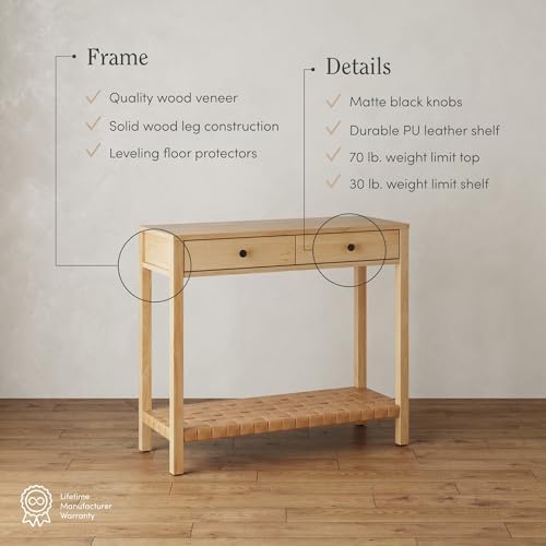 Nathan James Evelyn Modern Farmhouse Wood Console Table, Entryway Table - Image 4