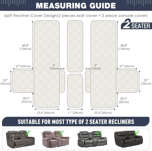 TAOCOCO Waterproof Loveseat Recliner Cover - Image 2