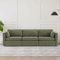 CHITA 112" Modular Sectional Sofa, 3 Seat Modular Couch, Moss Green by Unknown