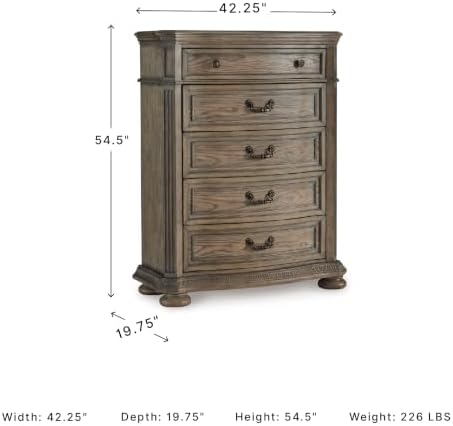 Signature Design by Ashley Ardenfield Traditional 5-Drawer Chest - Image 3