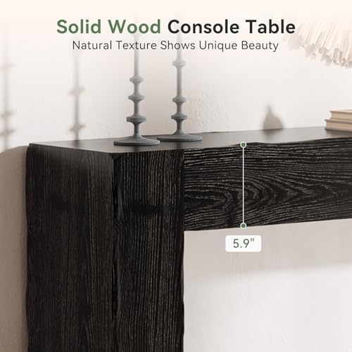 Solid Wood Console Table, 63-Inch Farmhouse Sofa Table Behind Couch - Image 5
