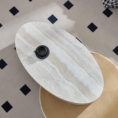 WILLIAMSPACE 43.31" Oval Coffee Table - Image 5