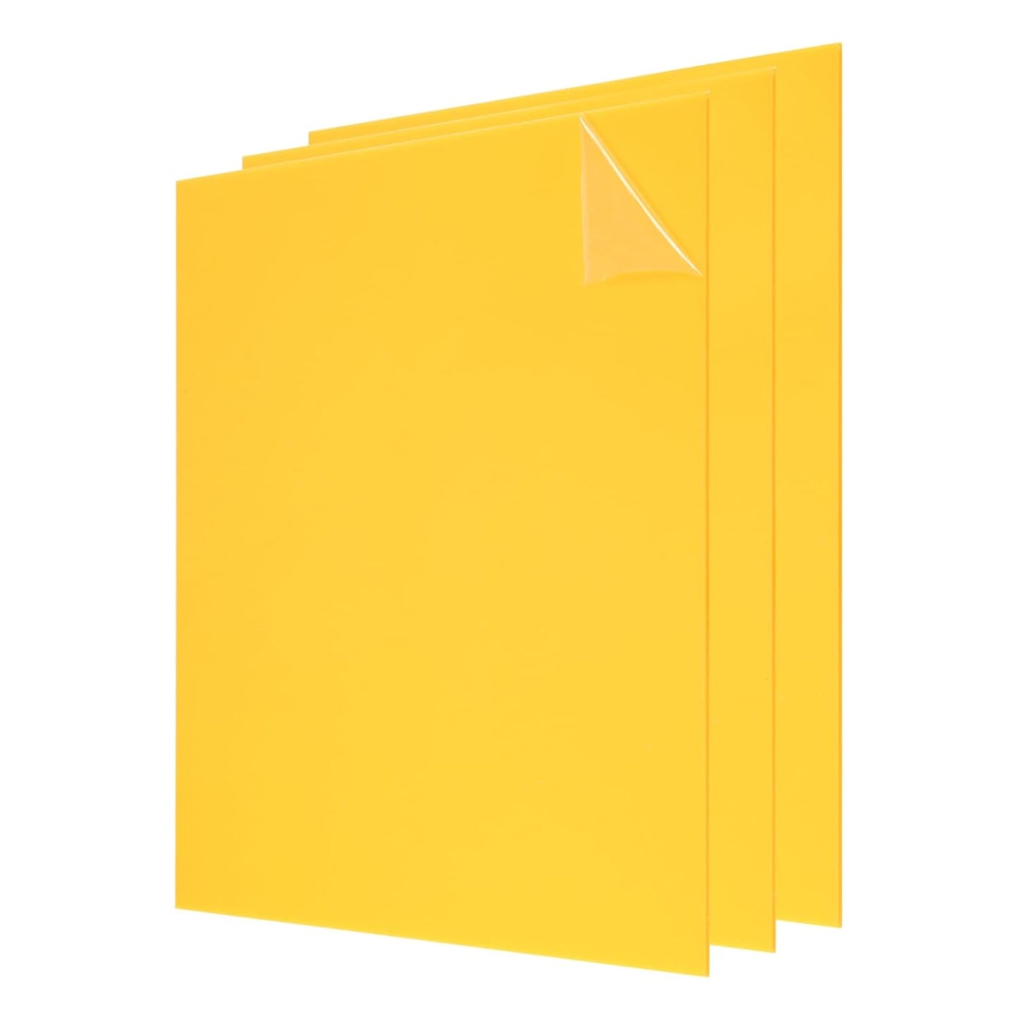 uxcell 3Pcs Acrylic Sheets 12x12 Inch Acrylic Panel 1/8 Inch-3mm Plastic Board for Picture Frames Sign Holders DIY Display Projects Craft, Yellow