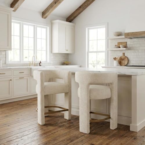 Jofran Gwen Natural Upholstered Counter Stool - Image 2