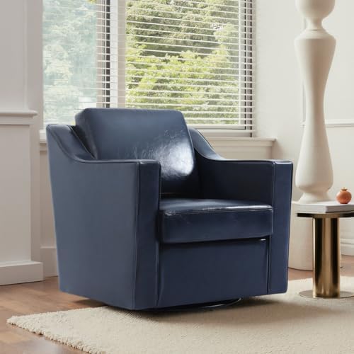 Faux Leather Swivel Accent Chairs Set of 2, Living Room Chair - Image 4