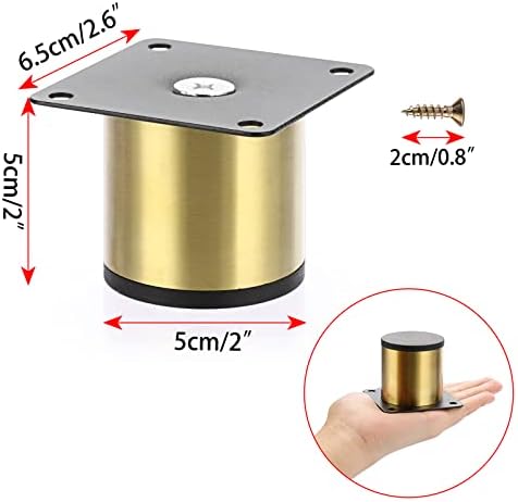OwnMy 2 Inch Stainless Steel Furniture Legs Feets Metal Cabinet Desk Legs - Image 3