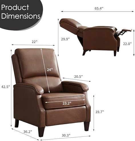 VKNOW Faux Leather Recliner Chair - Image 2