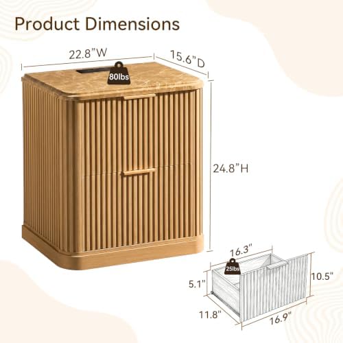 2 Drawer Fluted Nightstand - Image 2