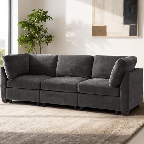 EDILLY 94 inches Oversized Modular Sectional Fabric Cloud Sofa Set, Extra Large - Image 4