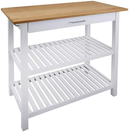Kitchen Island with Solid Wood Top by CasualHome