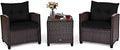COSTWAY 3PCS Wicker Patio Furniture Set by COSTWAY