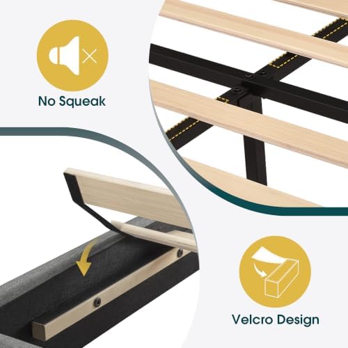 WEEWAY Twin Size Fabric Bed Frame - Image 6