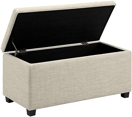 Amazon Basics Upholstered Storage Ottoman Bench by AmazonBasics
